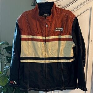 Vintage Harley Davidson HD Women’s Windbreaker Rain Jacket Nylon Size XL *READ